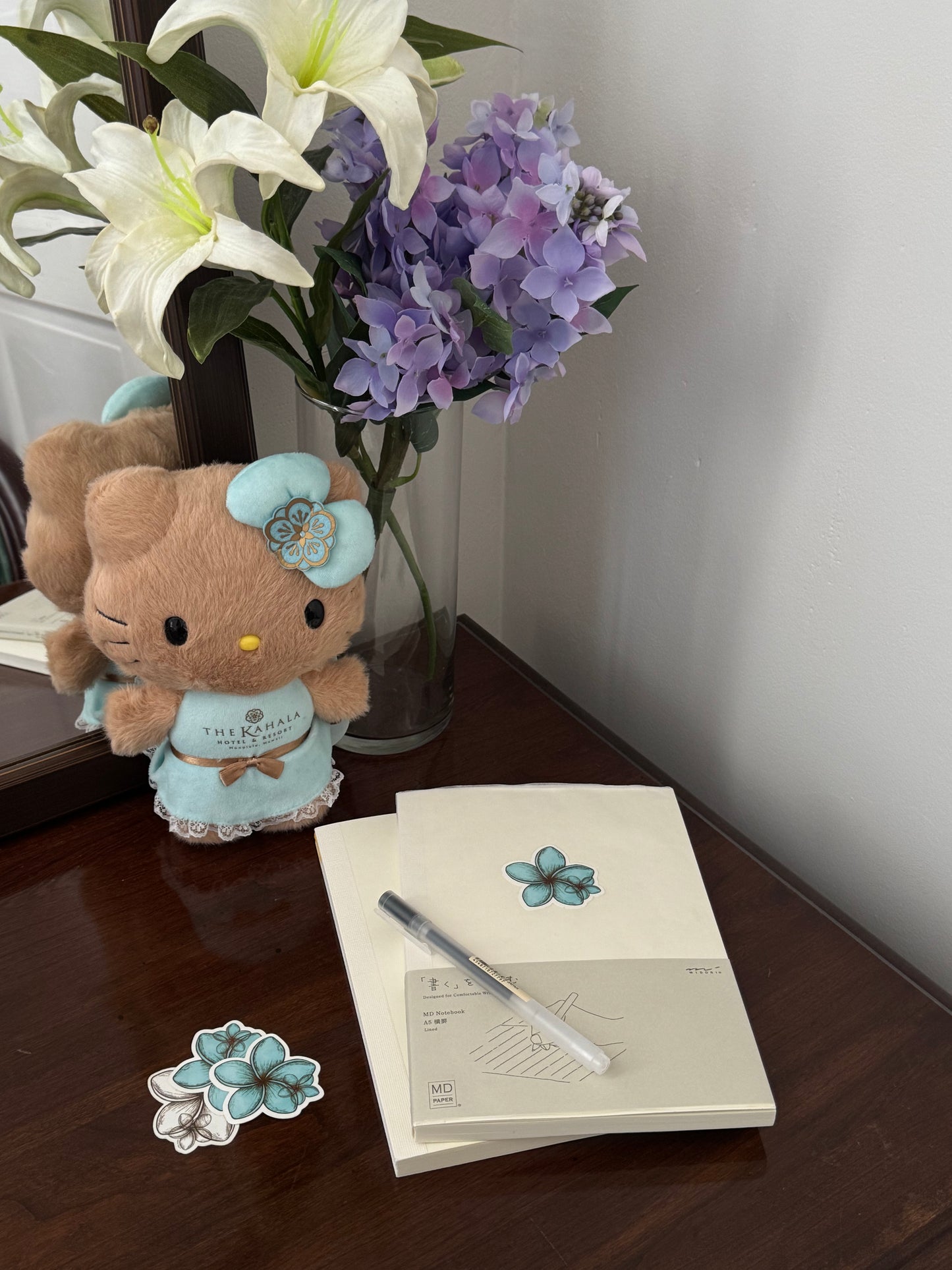 Blue Lagoon Plumeria Sticker