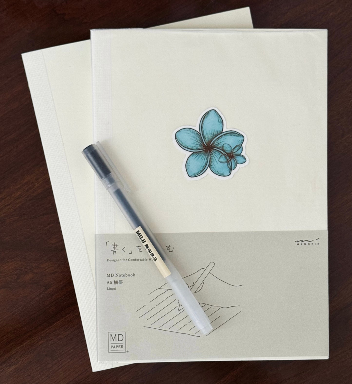 Blue Lagoon Plumeria Sticker
